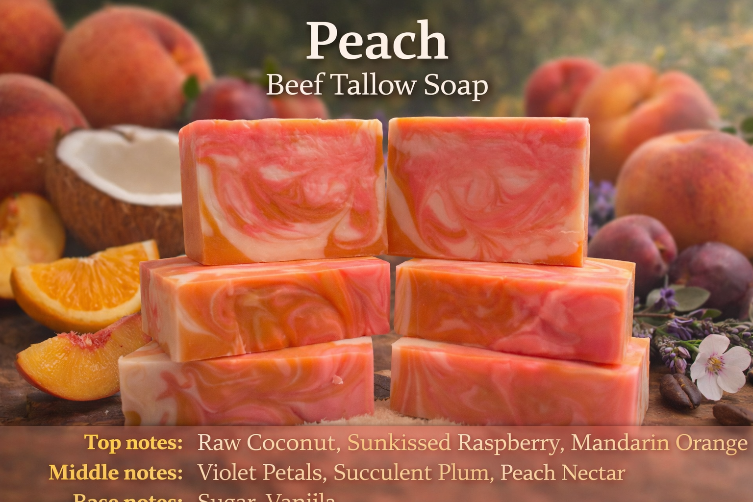 Peach Beef Tallow Soap