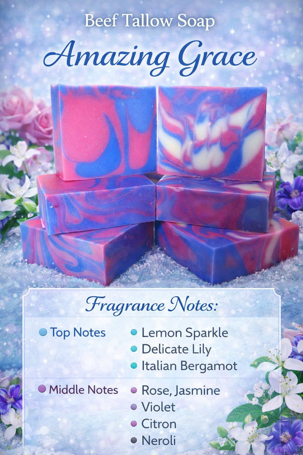 Amazing Grace Beef Tallow Soap