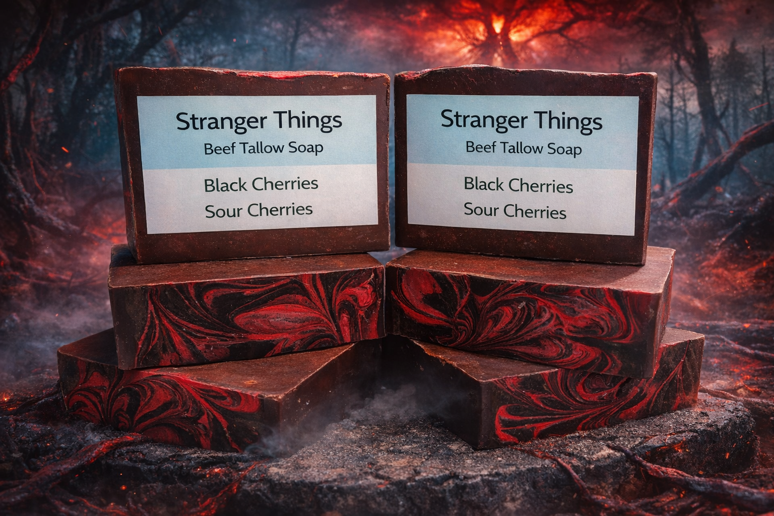 Stranger Things Cherry Beef Tallow Soap